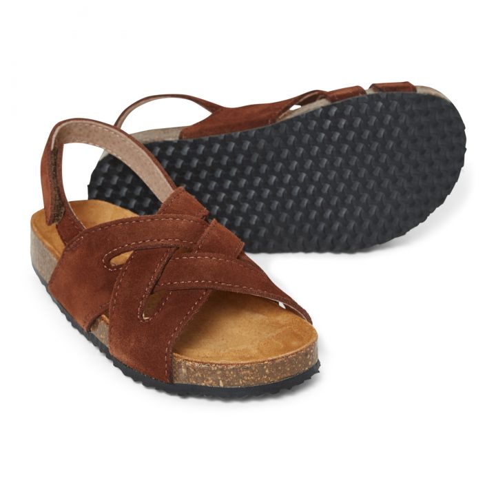 Pépé Kids cut-out detail closed toe sandals - Brown