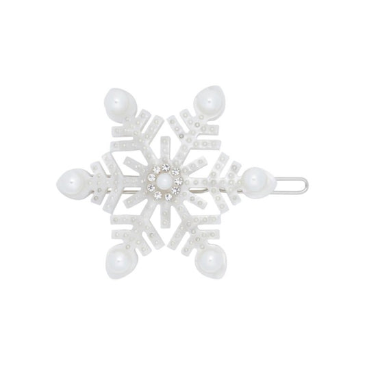 Snowflake hair clip white-Milledeux