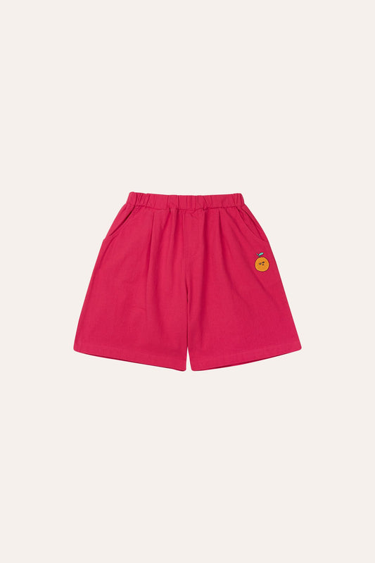 Orange Embroidery Shorts- The Campamento